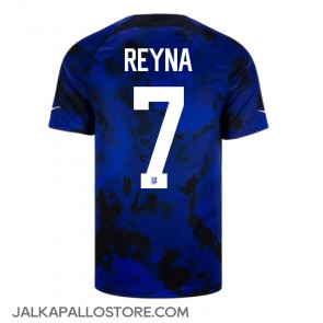 Yhdysvallat Giovanni Reyna #7 Vieraspaita MM-kisat 2022 Lyhythihainen